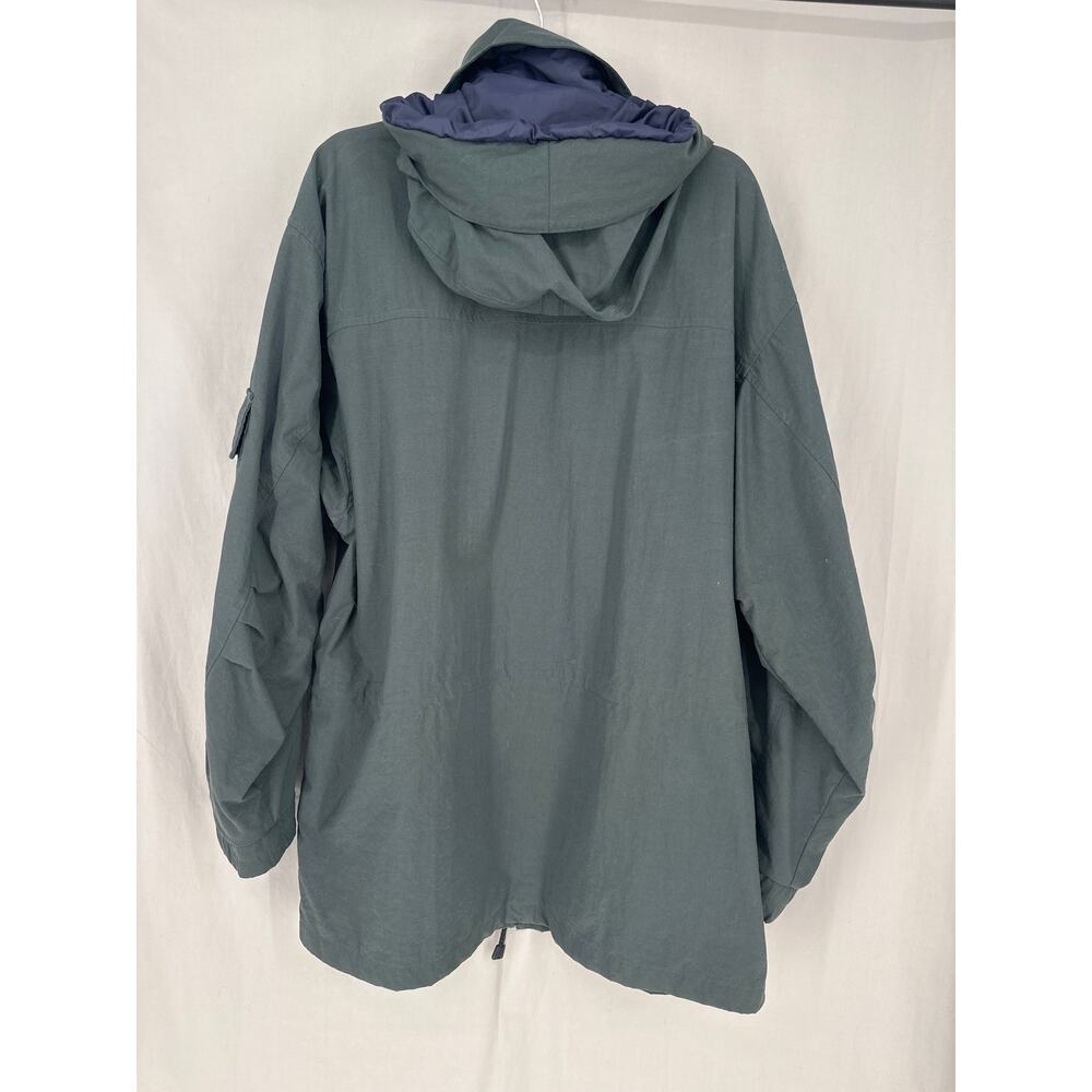 Vintage Woolrich Jacket Coat Parka Mens XL Green Zip Hooded Outdoors Nylon - Picture 3 of 7